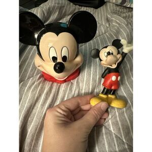 VINTAGE MICKEY MOUSE DISNEY ENESCO‎ FIGURE AND COIN BANK
